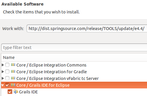 Install Grails support for Eclipse
