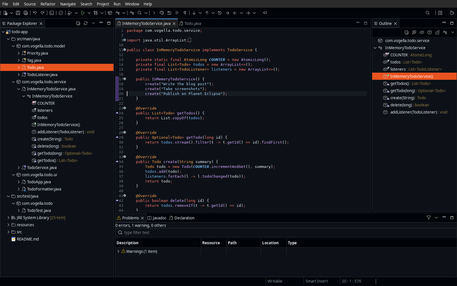 GitHub Dark theme with Codicons in the Java perspective