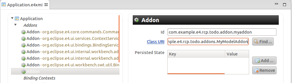 Registering a model add-on