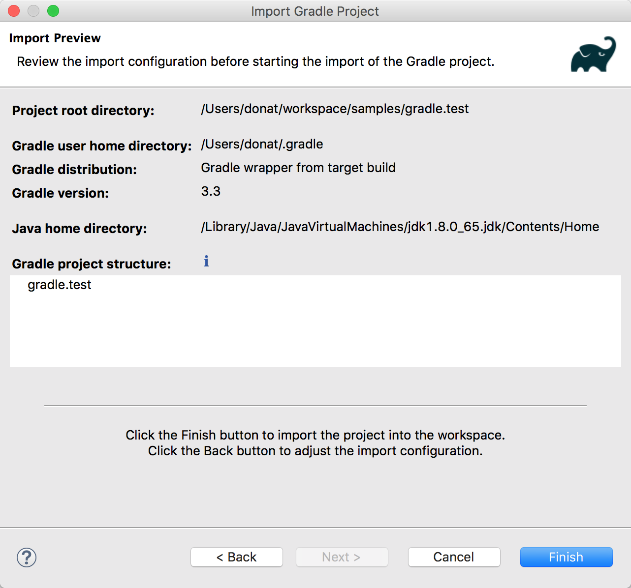 Import Gradle project review