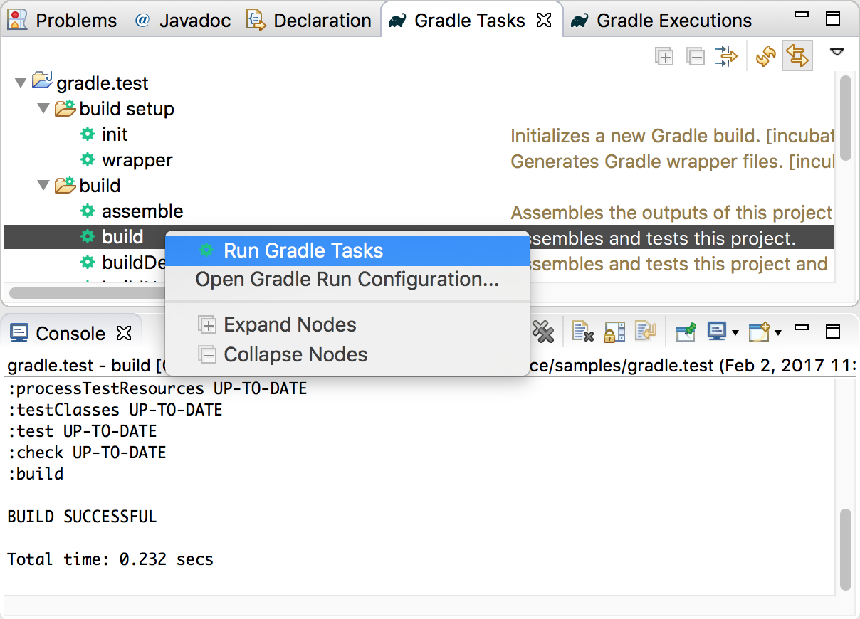 gradle tasks