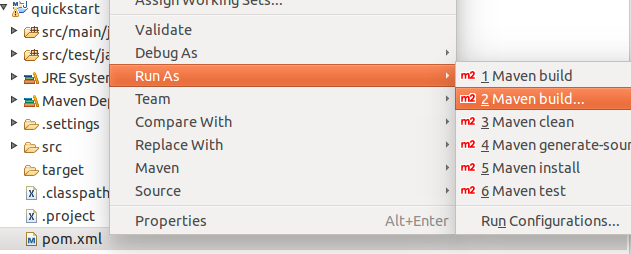 Run Maven project in Eclipse