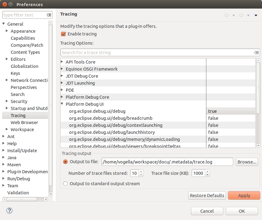 Enable Tracing at runtime.