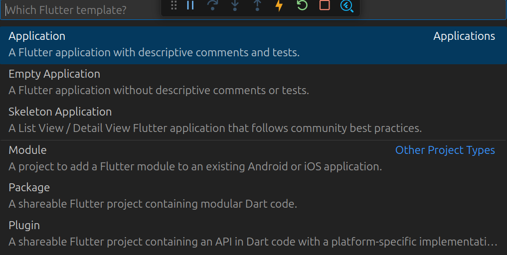 vs code flutter project11