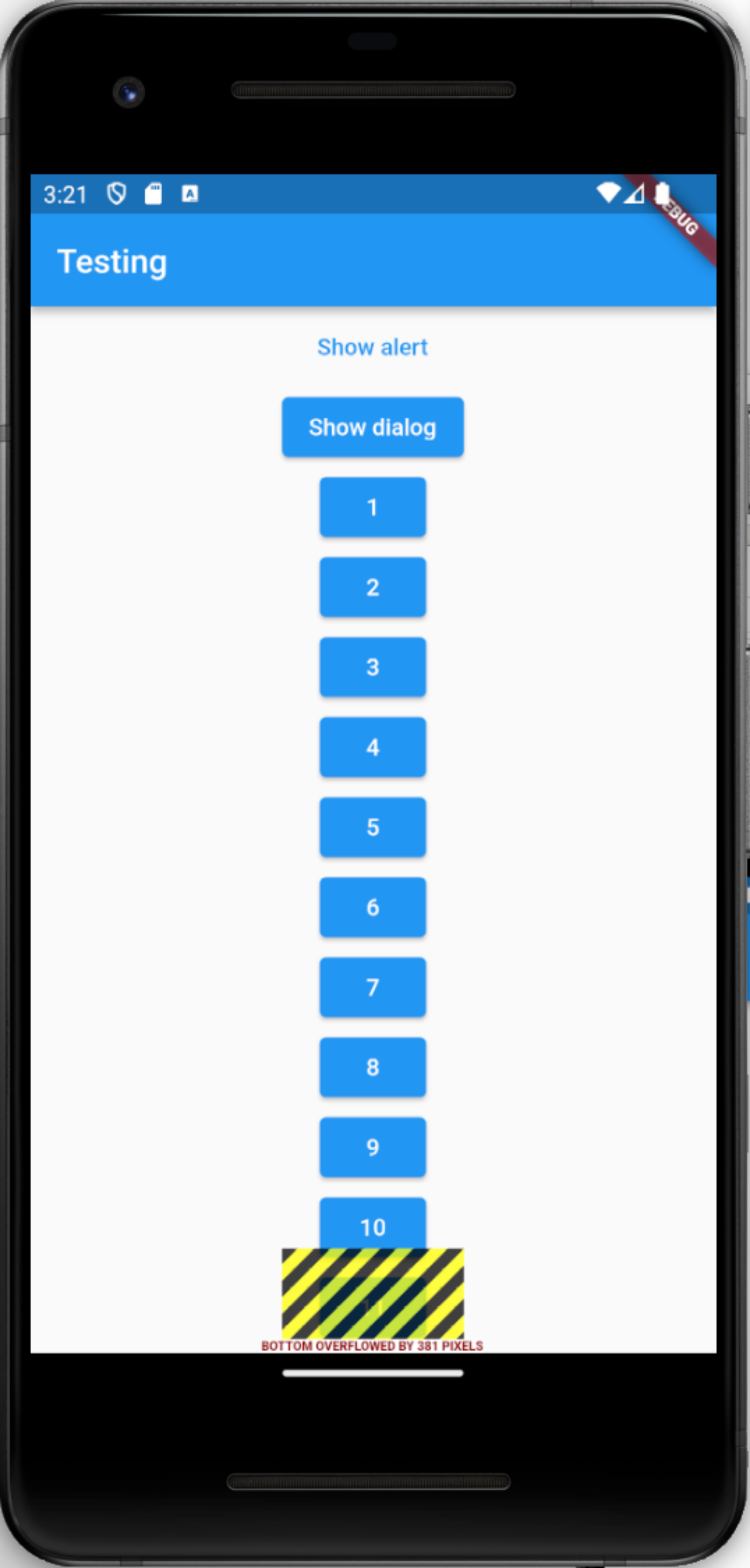 buttons overflow flutter10