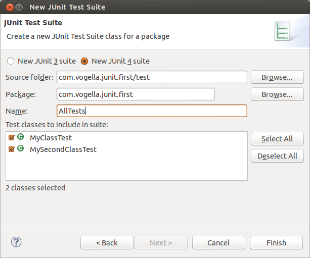 Create a test suite