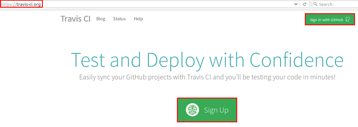 travis ci signup